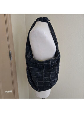 VINTAGE Chanel Suede Patchwork Hobo Bag Y2K